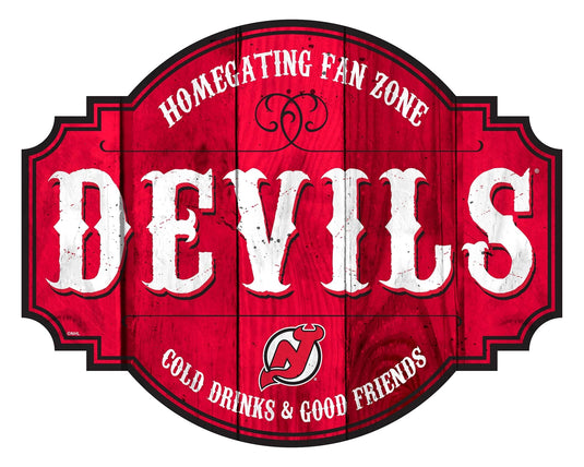 Fan Creations Home Decor New Jersey Devils Homegating Tavern 12in Sign