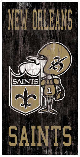 Fan Creations Home Decor New Orleans Saints Heritage Logo W/ Team Name 6x12