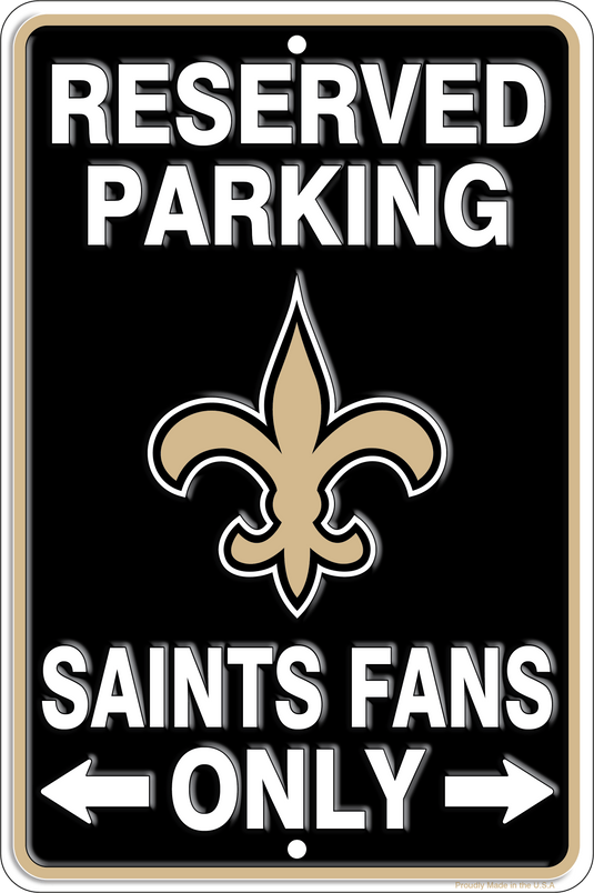 Fan Creations Wall Decor New Orleans Saints Reserved Parking Metal 12x18in