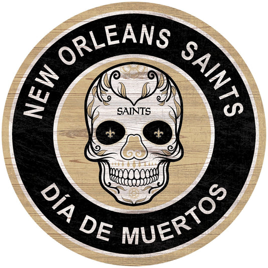 Fan Creations Holiday Home Decor New Orleans Saints Sugar Skull Circle
