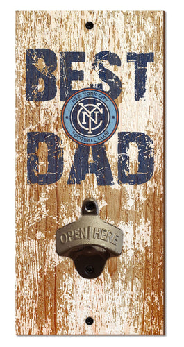 Fan Creations Home Decor New York City FC  Best Dad Bottle Opener