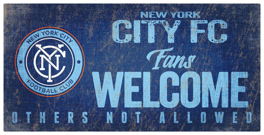Fan Creations 6x12 Sign New York City FC Fans Welcome Sign