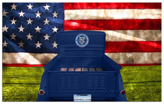 Fan Creations Home Decor New York City FC  Patriotic Retro Truck 11x19
