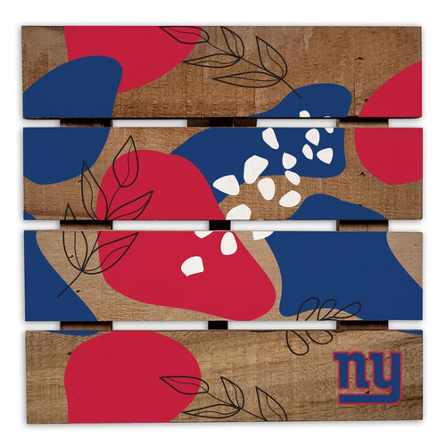 Fan Creations Gameday Food New York Giants Abstract Floral Trivet Hot Plate