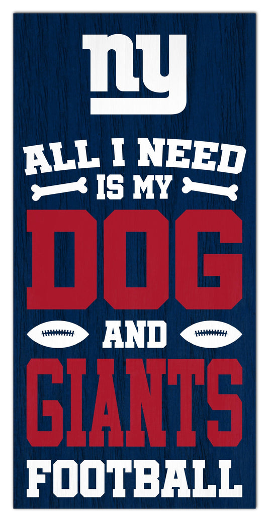 Fan Creations Home Decor New York Giants All I Need Is My Dog & Football