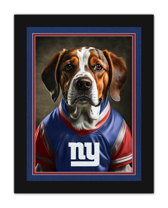 Fan Creations Wall Art New York Giants Dog in Team Jersey 12x16
