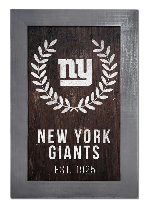 Fan Creations Home Decor New York Giants   Laurel Wreath 11x19