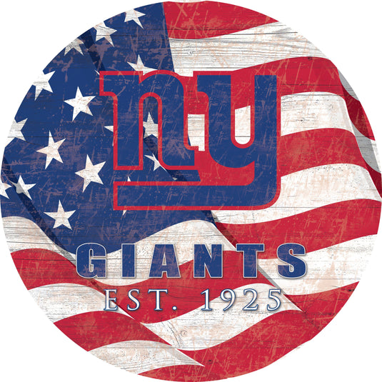 Fan Creations Home Decor New York Giants Team Color Flag Circle