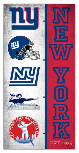 Fan Creations Home Decor New York Giants Team Logo Progression 6x12