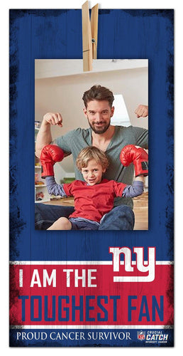 Fan Creations Home Decor New York Giants Toughest Fan Clothespin 6x12