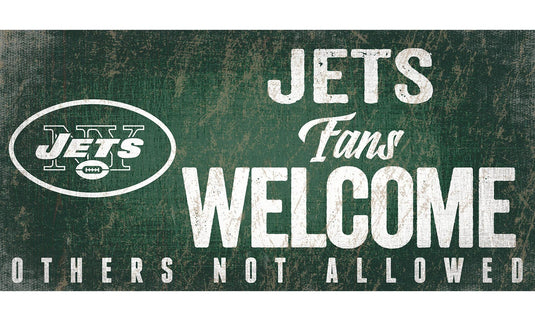 Fan Creations 6x12 Sign New York Jets Fans Welcome Sign