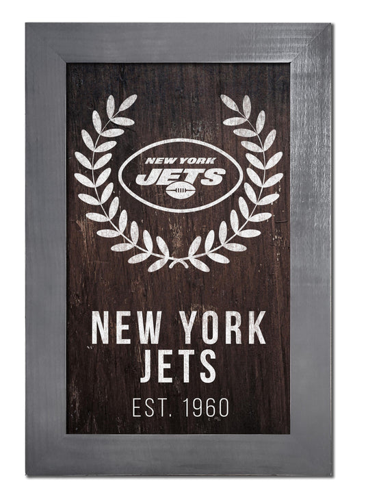 Fan Creations Home Decor New York Jets   Laurel Wreath 11x19