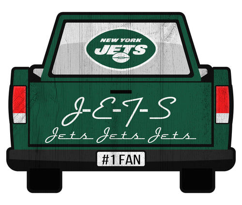 Fan Creations Home Decor New York Jets Slogan Truck Back Vintage 12in