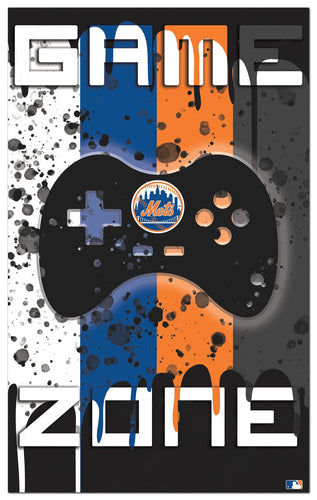 Fan Creations Home Decor New York Mets  Color Grunge Game Zone 11x19