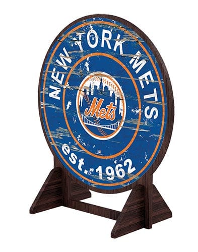 Fan Creations Desktop Stand New York Mets Desktop Circle Logo Stand
