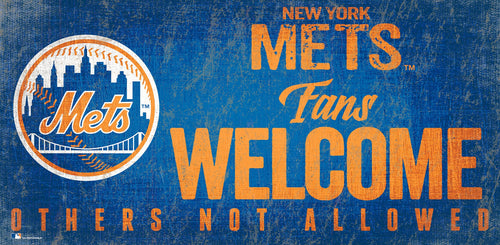 Fan Creations 6x12 Sign New York Mets Fans Welcome Sign