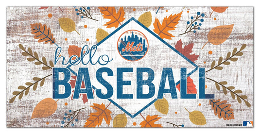 Fan Creations Holiday Home Decor New York Mets Hello Baseball 6x12