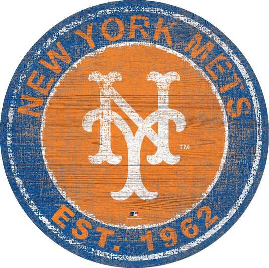 Fan Creations Home Decor New York Mets Heritage Logo Round