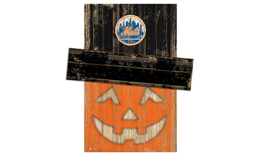 Fan Creations Holiday Decor New York Mets Pumpkin Head With Hat