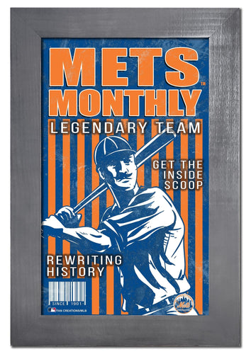 Fan Creations Home Decor New York Mets   Team Monthly Frame 11x19