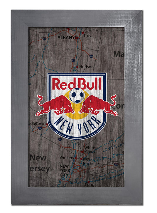 Fan Creations Home Decor New York Red Bulls   City Map 11x19