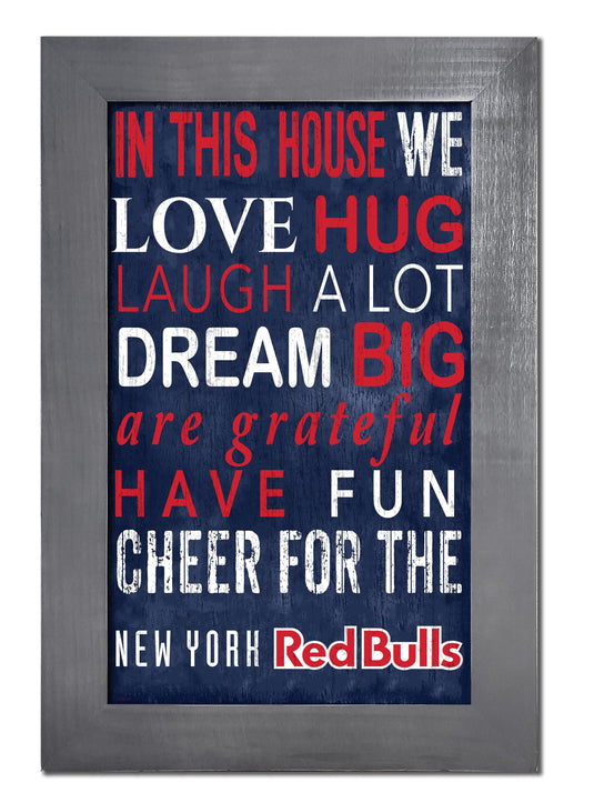 Fan Creations Home Decor New York Red Bulls   Color In This House 11x19 Framed