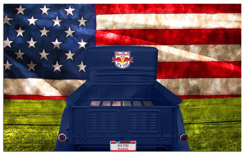 Fan Creations Home Decor New York Red Bulls  Patriotic Retro Truck 11x19