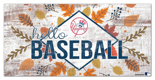 Fan Creations Holiday Home Decor New York Yankees Hello Baseball 6x12