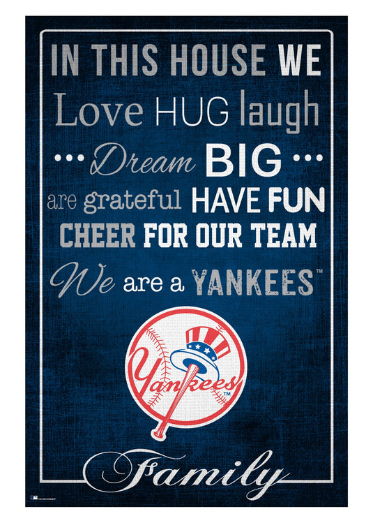 Fan Creations Home Decor New York Yankees   In This House 17x26