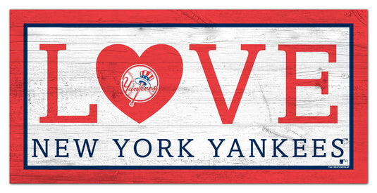 Fan Creations 6x12 Sign New York Yankees Love 6x12 Sign