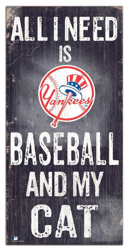 Fan Creations 6x12 Sign New York Yankees My Cat 6x12 Sign
