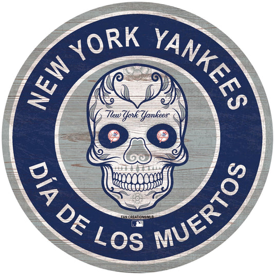 Fan Creations Holiday Home Decor New York Yankees Sugar Skull Circle