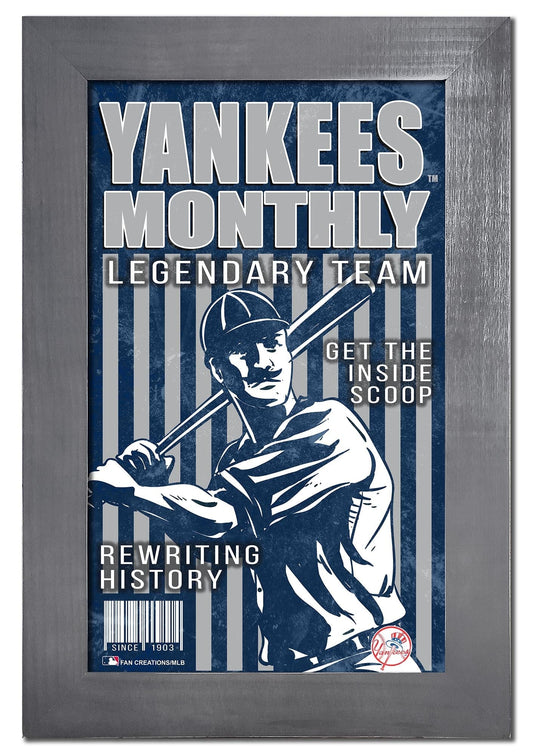 Fan Creations Home Decor New York Yankees   Team Monthly Frame 11x19