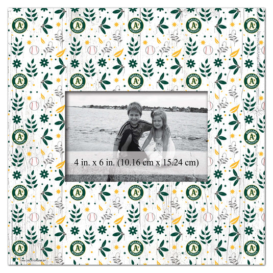 Fan Creations Home Decor Oakland Athletics  Floral Pattern 10x10 Frame