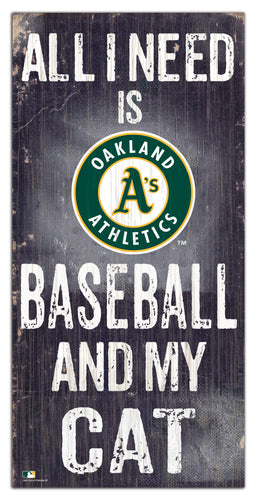 Fan Creations 6x12 Sign Oakland Athletics My Cat 6x12 Sign
