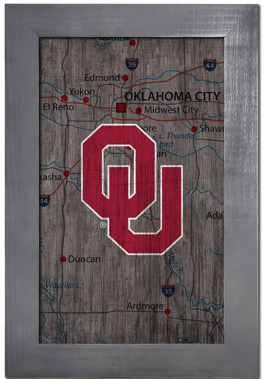 Fan Creations Home Decor Oklahoma   City Map 11x19