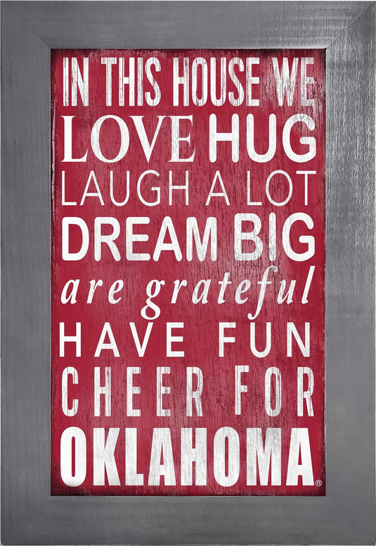 Fan Creations Home Decor Oklahoma   Color In This House 11x19 Framed