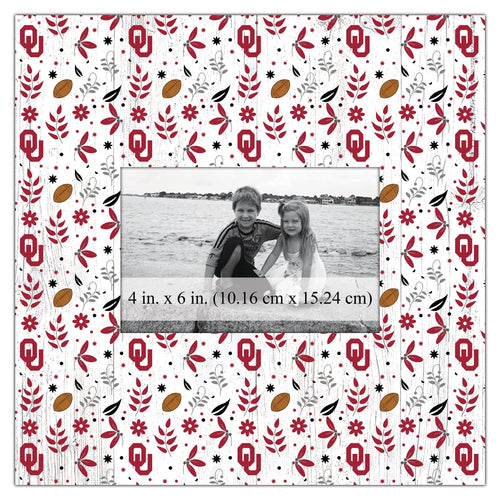 Fan Creations Home Decor Oklahoma  Floral Pattern 10x10 Frame