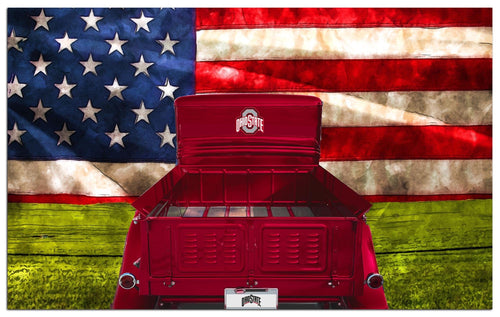 Fan Creations Home Decor Oklahoma  Patriotic Retro Truck 11x19