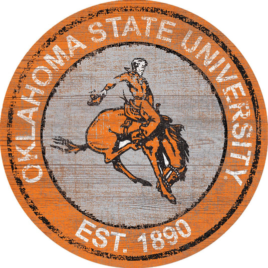Fan Creations Home Decor Oklahoma State Heritage Logo Round