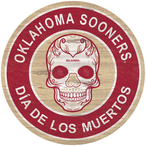 Fan Creations Holiday Home Decor Oklahoma Sugar Skull Circle