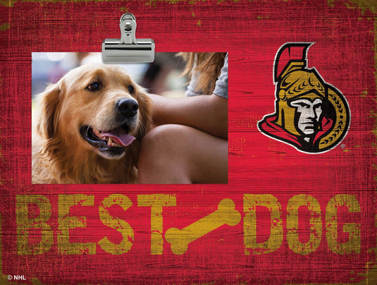 Ottawa Senators Sign Wood 6x12 Hockey and Dog Design Special Order