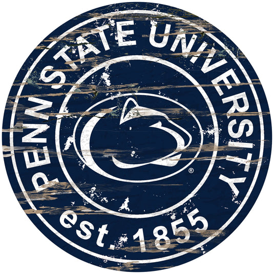 Fan Creations 24" Wall Art Penn State Distressed 24" Round Sign