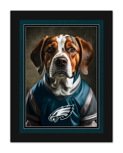 Fan Creations Wall Art Philadelphia Eagles Dog in Team Jersey 12x16
