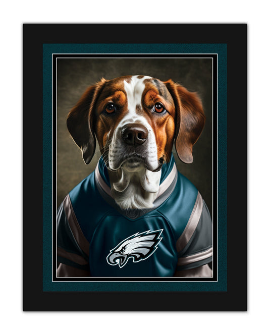 Fan Creations Wall Art Philadelphia Eagles Dog in Team Jersey 12x16