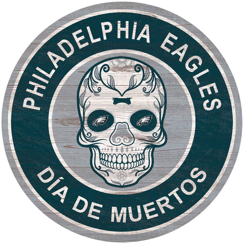 Fan Creations Holiday Home Decor Philadelphia Eagles Sugar Skull Circle