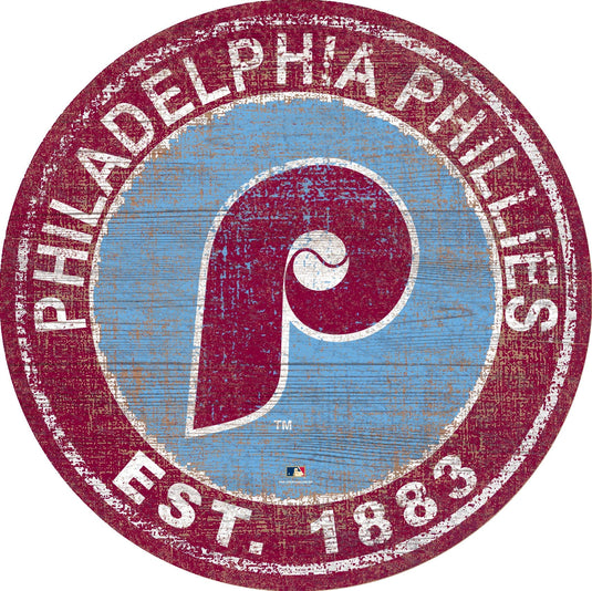 Fan Creations Home Decor Philadelphia Phillies Heritage Logo Round