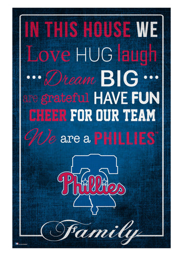 Fan Creations Home Decor Philadelphia Phillies   In This House 17x26