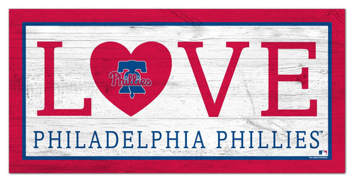 Fan Creations 6x12 Sign Philadelphia Phillies Love 6x12 Sign