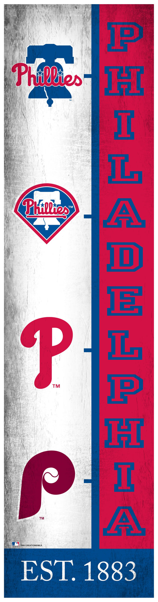 Philadelphia Phillies Team Logo Progression 6x24 – Fan Creations GA